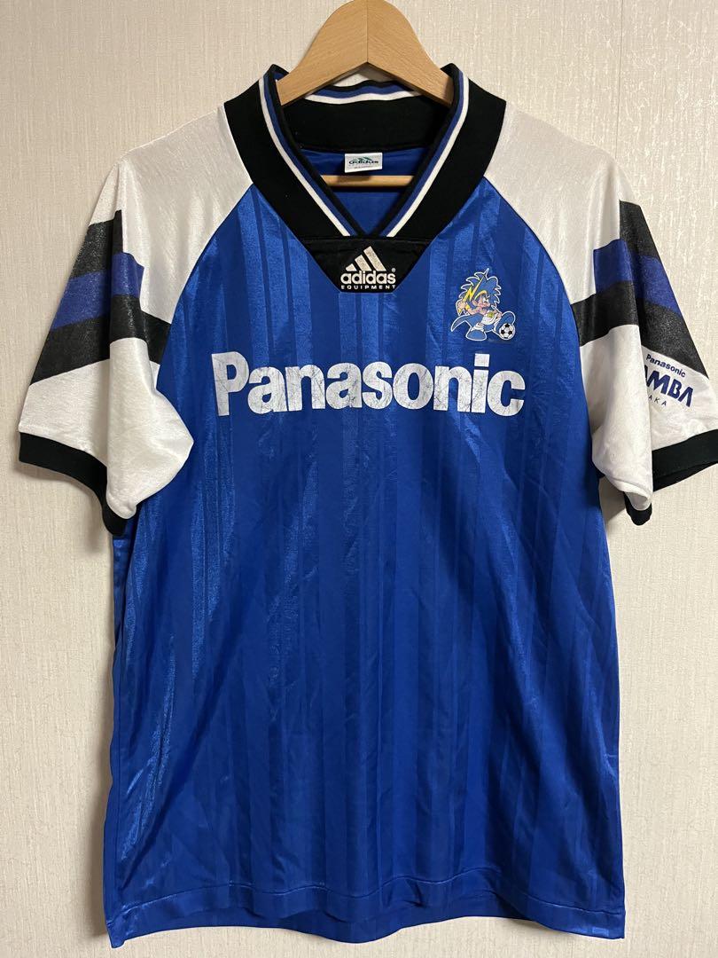 希少90sアディダス ヴィンテージ ガンバ大阪 92/93ゲームシャツ メンズ Adidas ガンバ大阪 1992年 ユニフォーム Oサイズ ビンテージ 90s