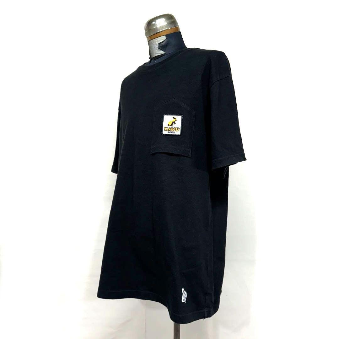 希少 #FR2 × XLARGE リバースポケット Tシャツ L ブラック 黒