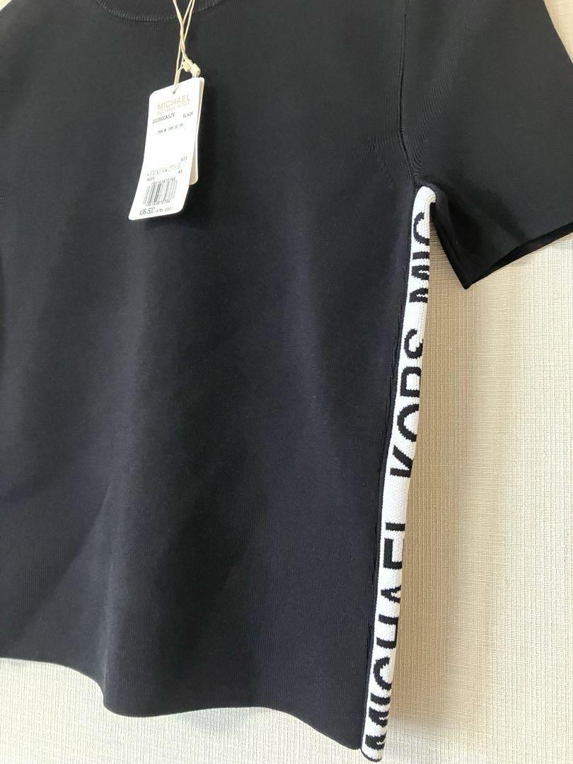マイケルコース MK テープ SS クルーネック ロゴ 半袖 トップス