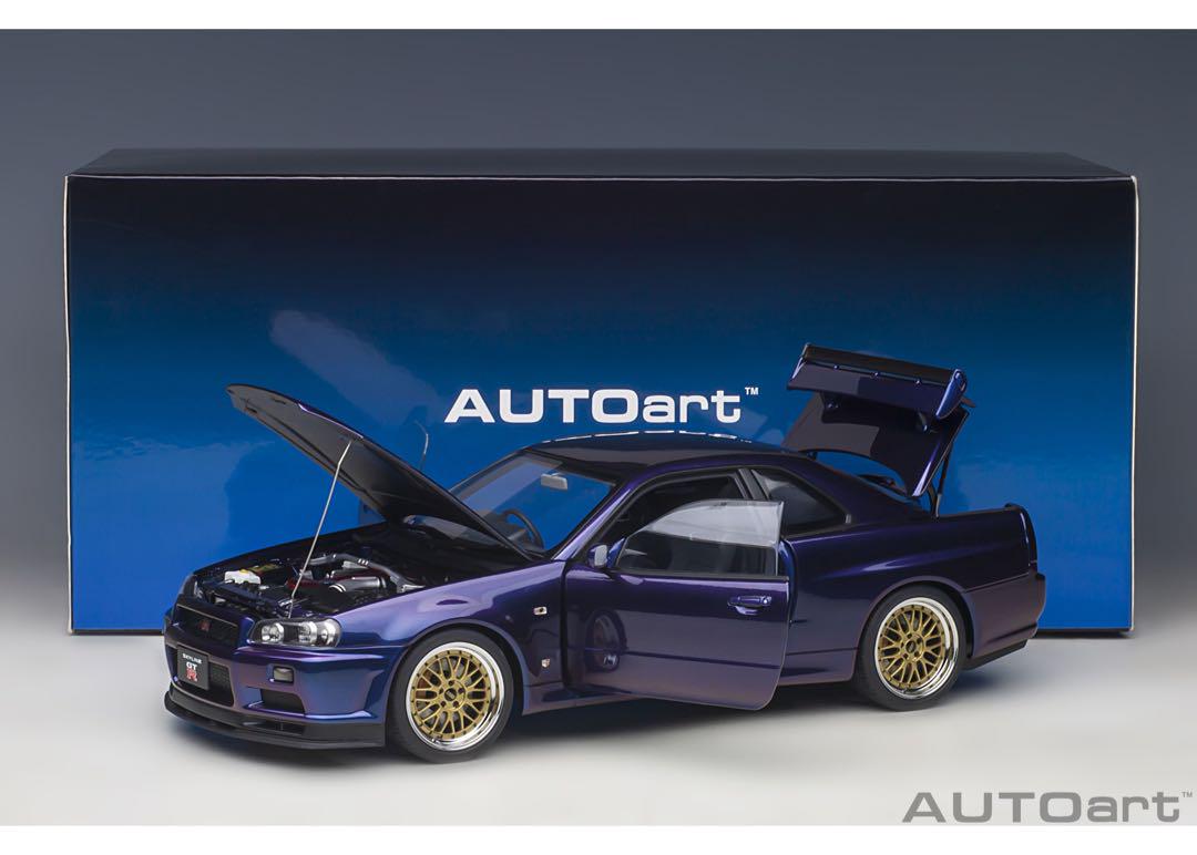 オートアート 1/18 GT-R R34 Vスペック II ミッドナイトパープル
