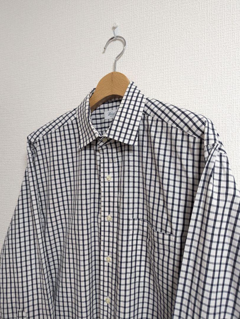 00s　ブルックスブラザーズ　シャツ　ドレスシャツ　ネイビー　グラフチェック