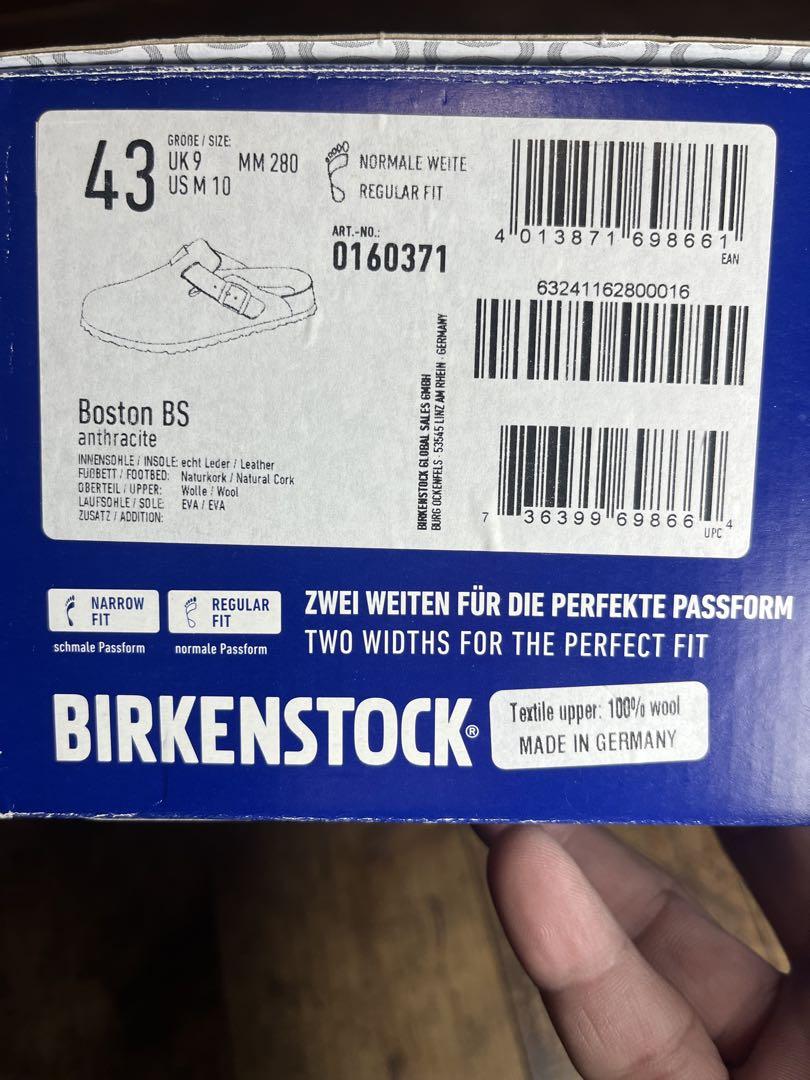 BlRKENSTOCK Boston フェルト anthracite 43