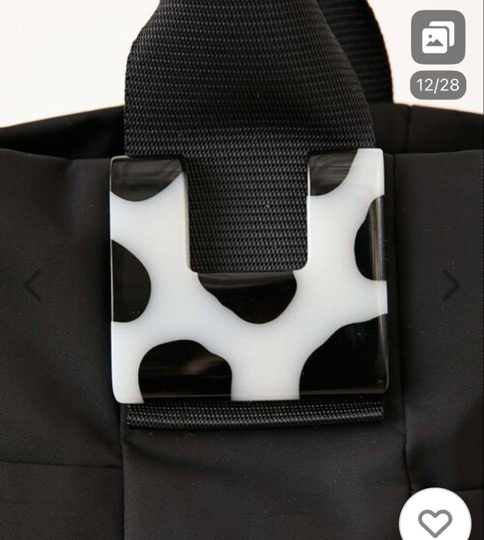 ear PAPILLONNER 樹脂パーツトートバッグSサイズ　ブラック