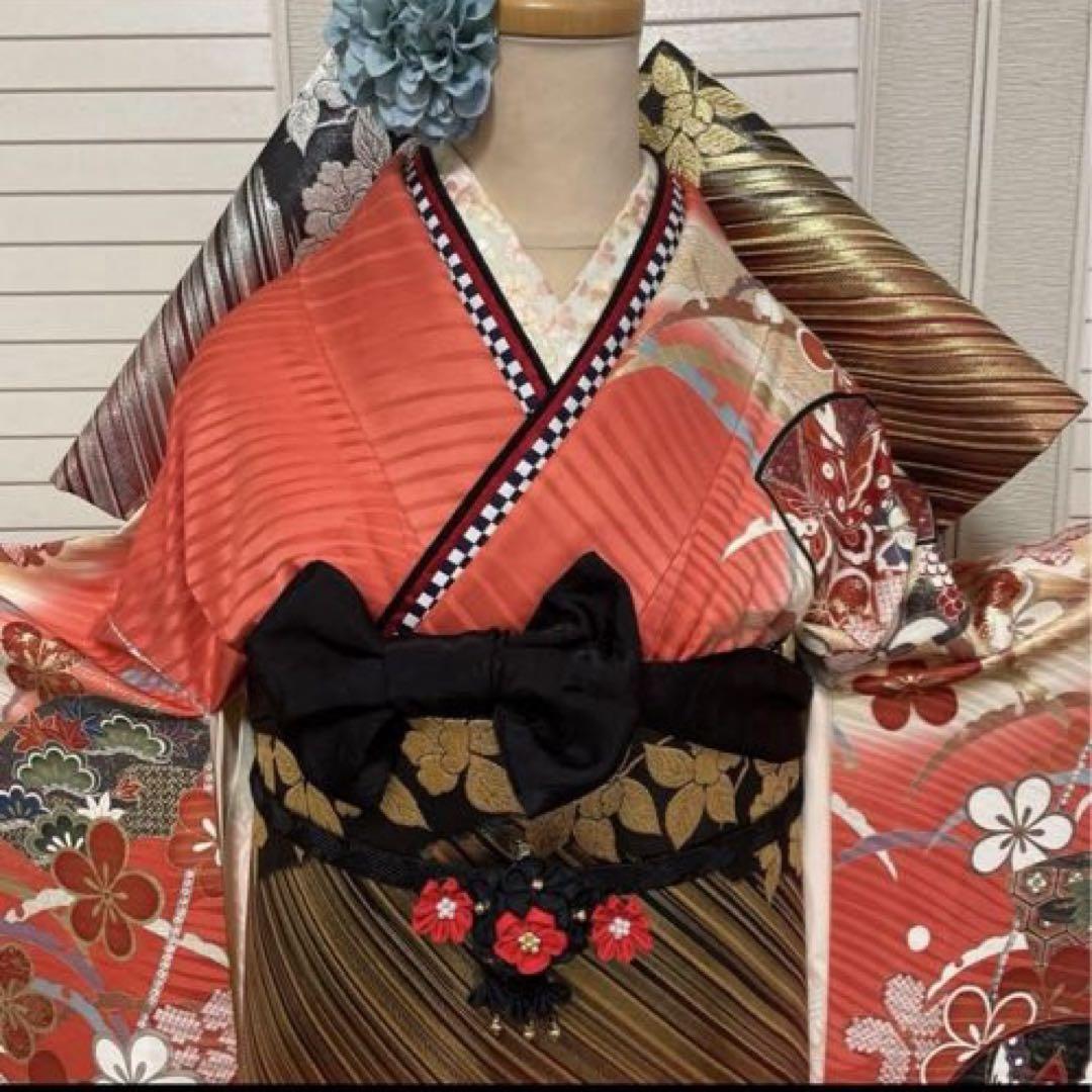 特選 振袖フルセット❤️はんなり優雅な花もよう❤️未使用袋帯 美品 高級品 画像4