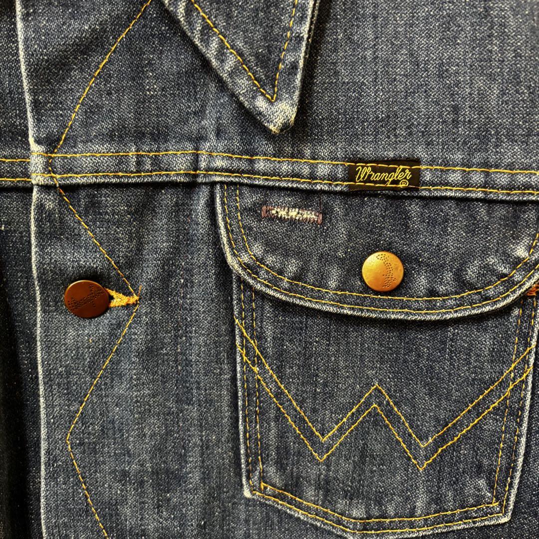 80´s初期 Wrangler デニムジャケット 短丈 濃紺 44 126MJ