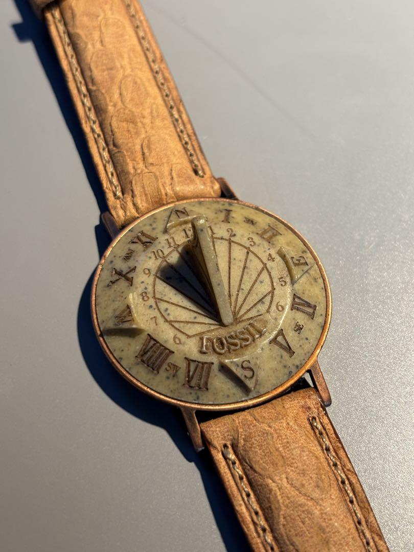 希少　レトロ　FOSSIL 日時計