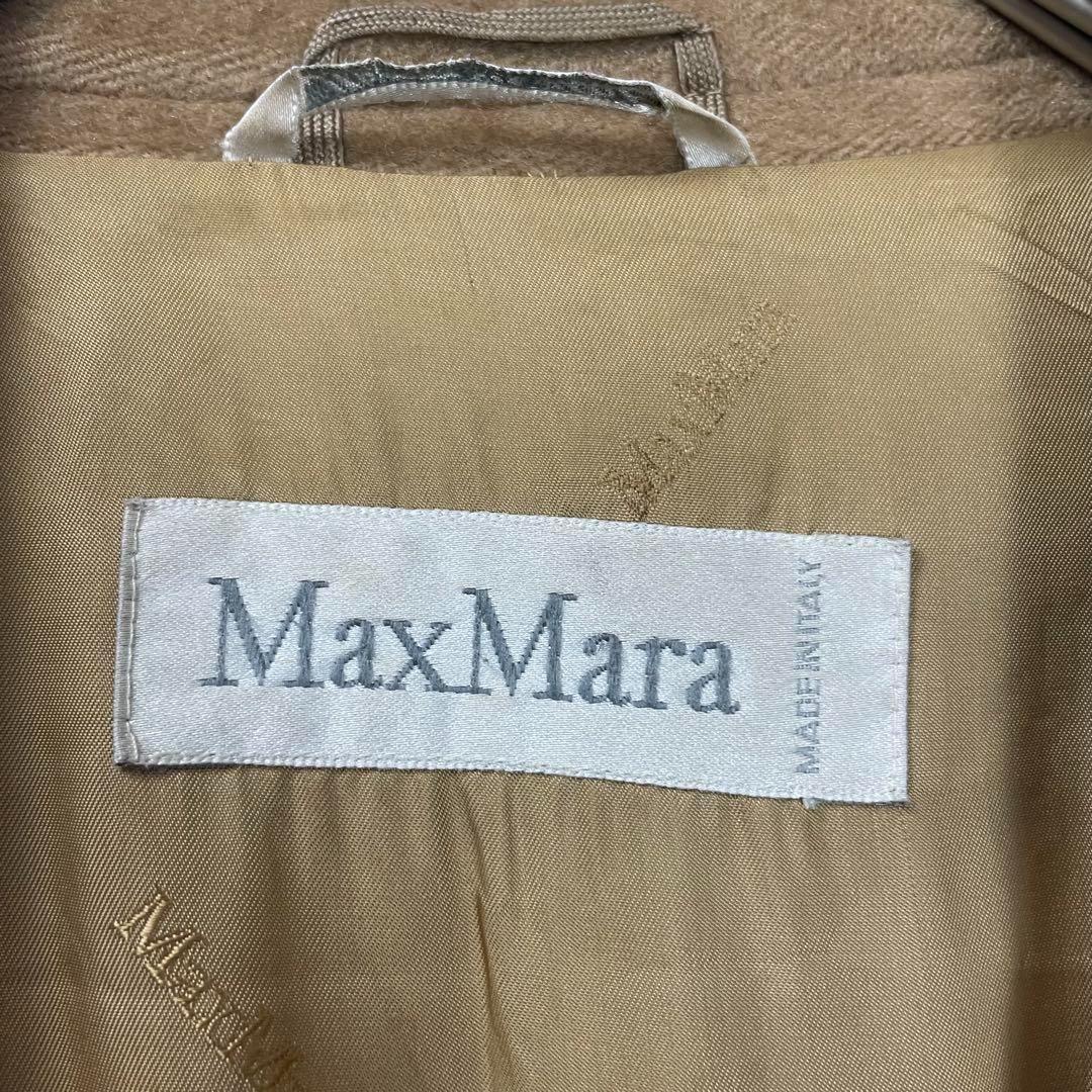 【良品】マックスマーラ★ダブルチェスターコート　白タグ　カシミヤ混　大きいサイズ