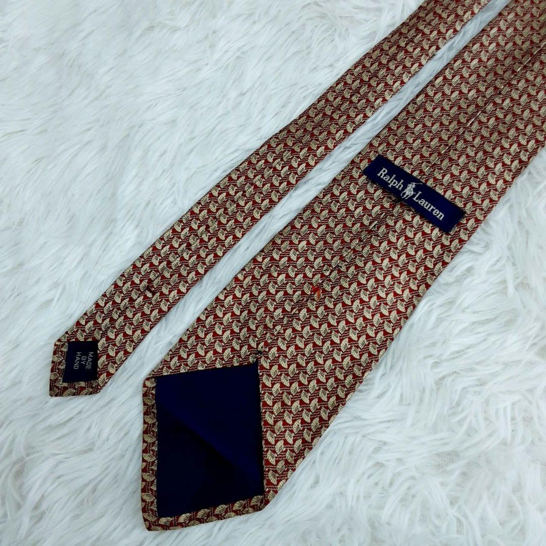 美品◎Ralph Lauren ラルフローレン ネクタイ 小紋柄 扇柄 総柄