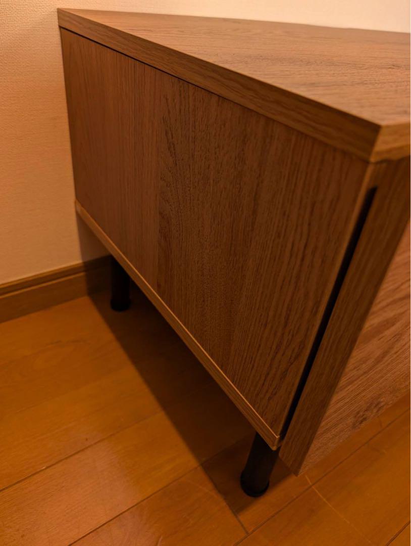 ■送料込■LOWYA ラタン調 木製テレビボード テレビ台 収納棚