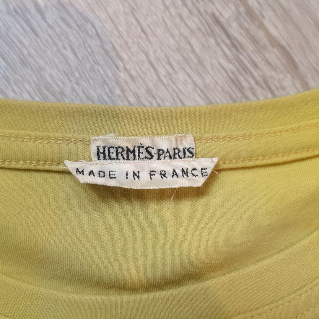 HERMES エルメス ノースリーブシャツ コート 38 サイズ クリーニング済♡HERMES ノースリーブ イエロー サイズ38