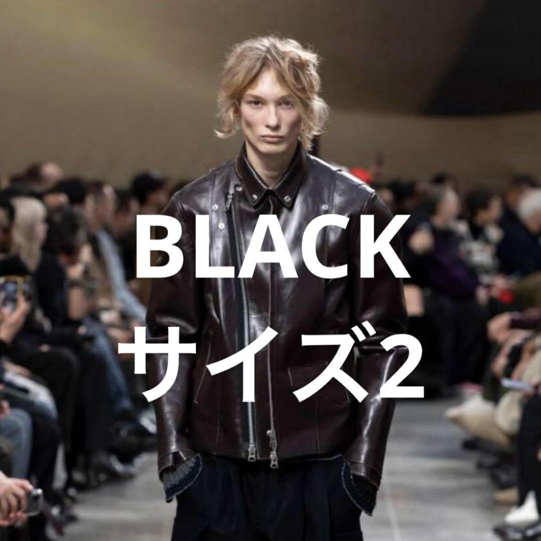 sacai ブラック レザージャケット サイズ2
