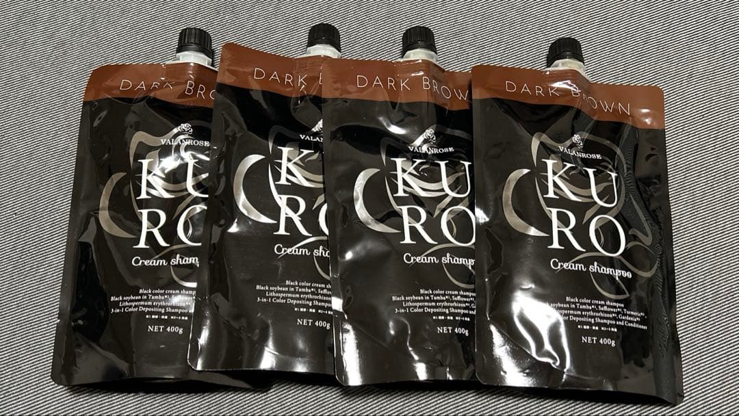 KURO クリームシャンプー ダークブラウン 400g 4