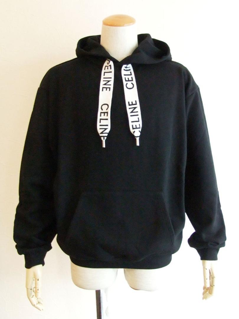 美品 セリーヌ ロゴ フード ルーズフーディ― スウェット パーカー 2ＸＬ
