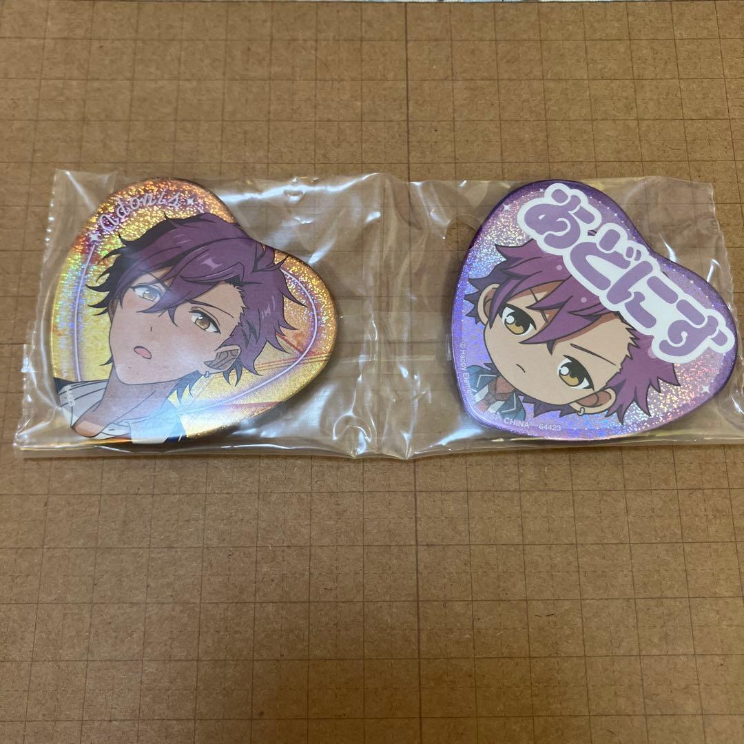 あんスタ 乙狩アドニス ハート型缶バッジ 一番くじ - メルカリ