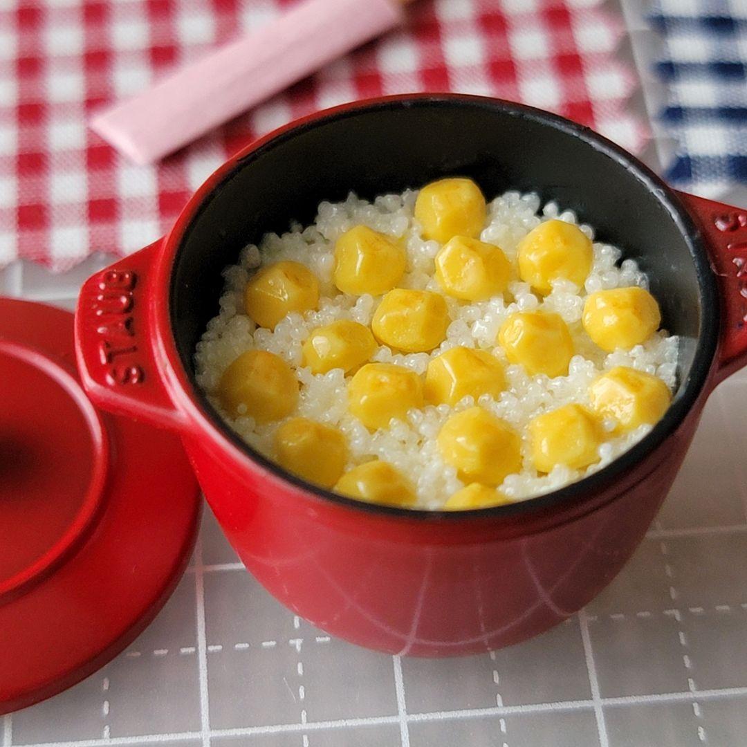 ミニチュアフード   秋の味覚の晩御飯セット～ダイニングテーブルセット付き～