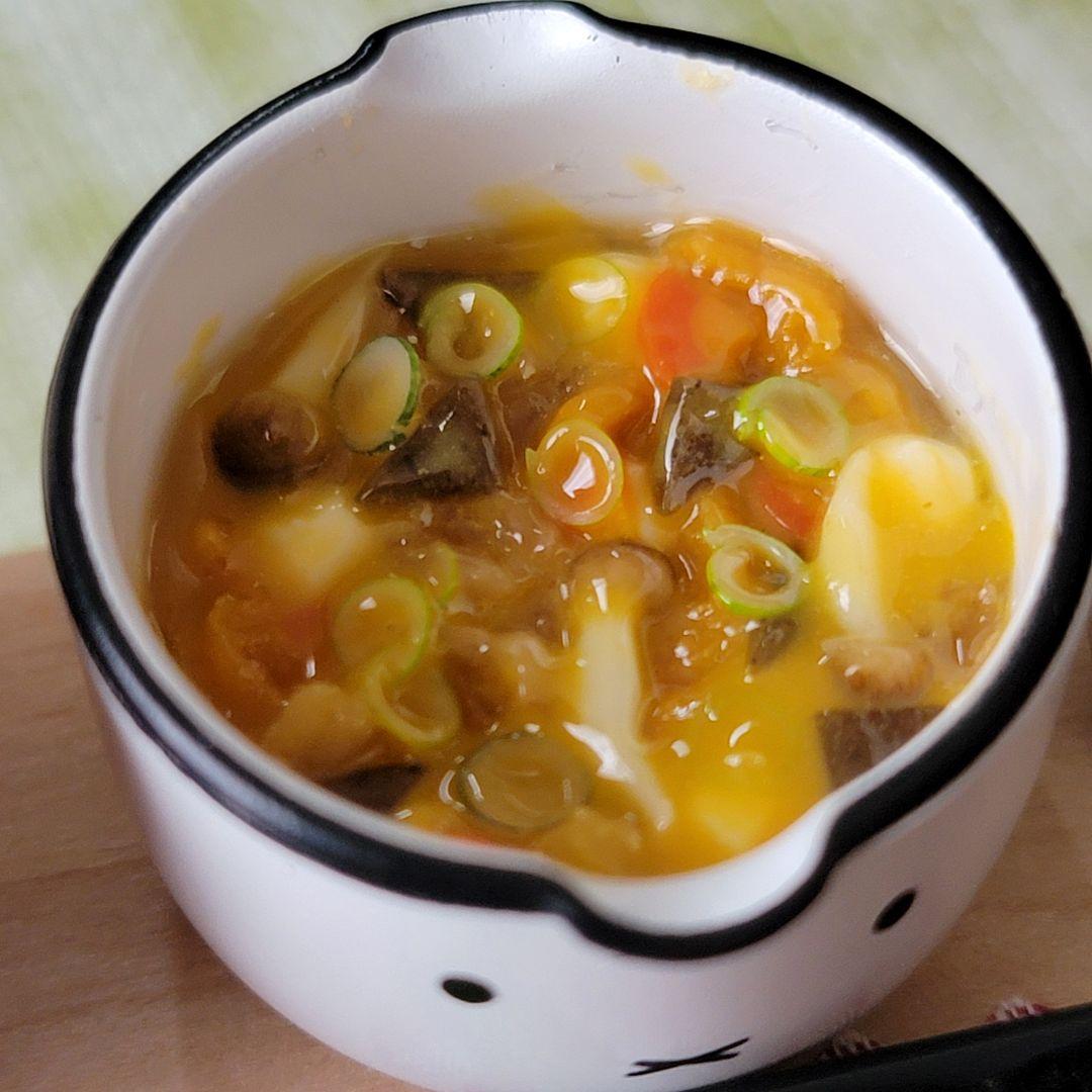 ミニチュアフード   秋の味覚の晩御飯セット～ダイニングテーブルセット付き～