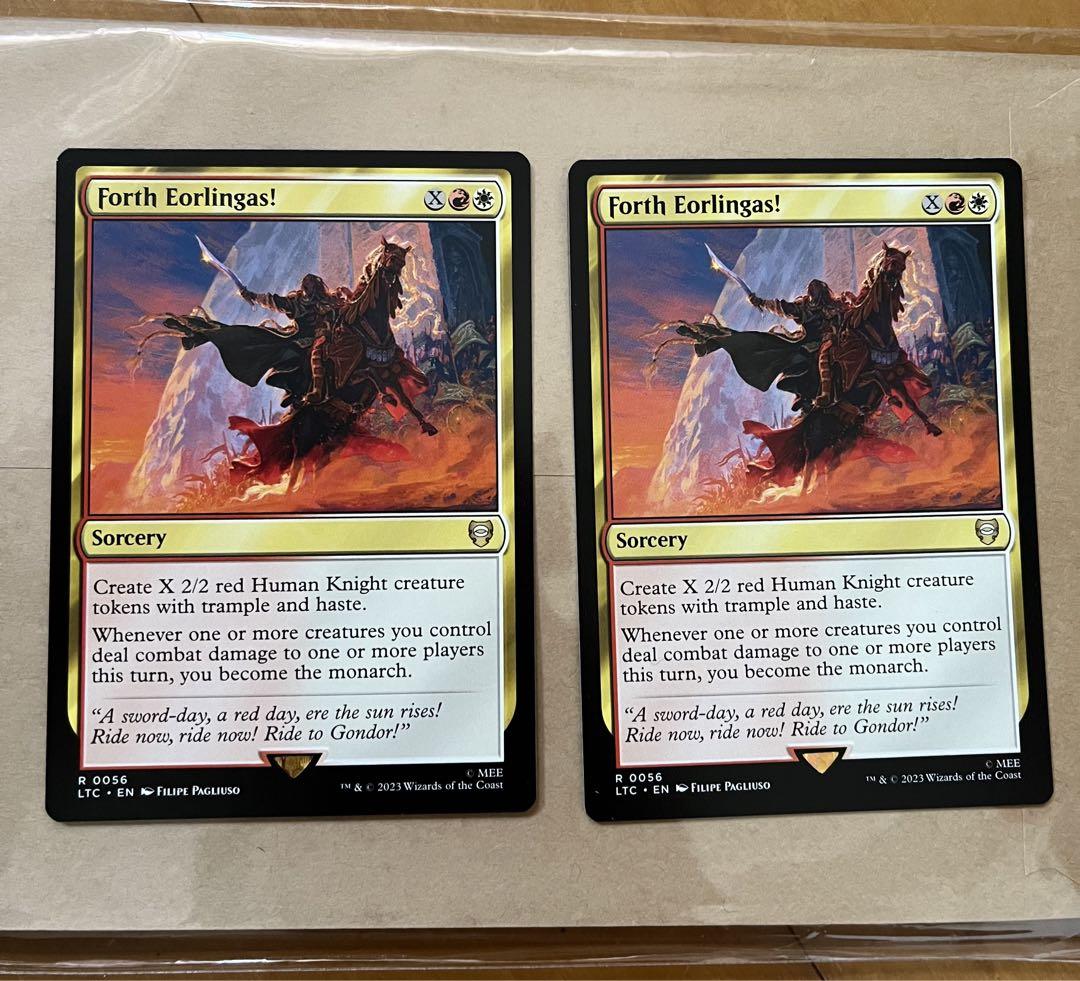 mtg 進め、エオルの家の子よ！　2枚セット マジック：ザ・ギャザリング - 進め、エオルの家の子よ！/Forth