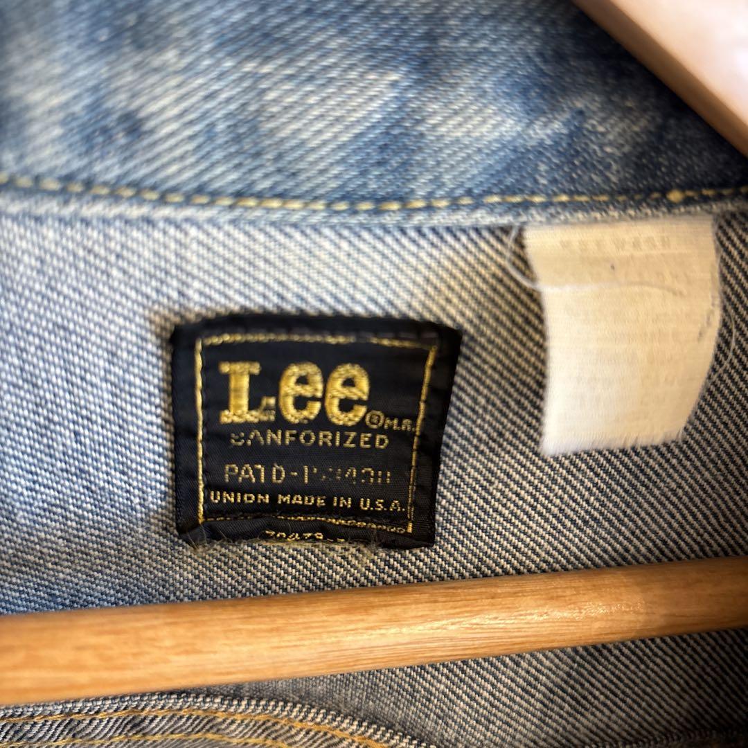 美品】Lee ライトブルーデニムジャケット made in USA