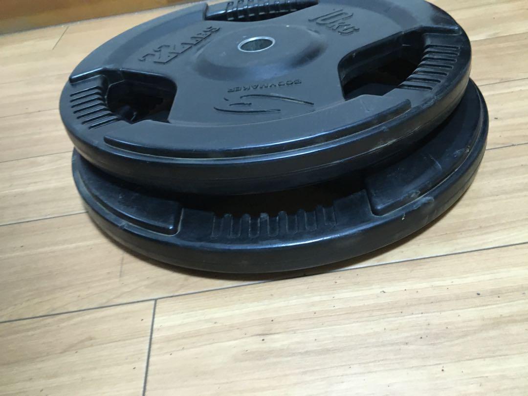 BODYMAKERラバープレート10kg x 2枚 28mm 用
