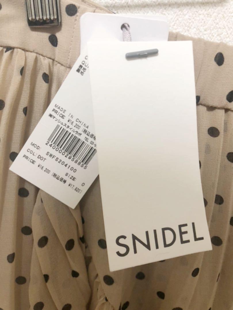 最新作国産 SNIDEL ドット 5XGRh-m32803525409 シアーボリュームプリーツスカート 送料無料定番