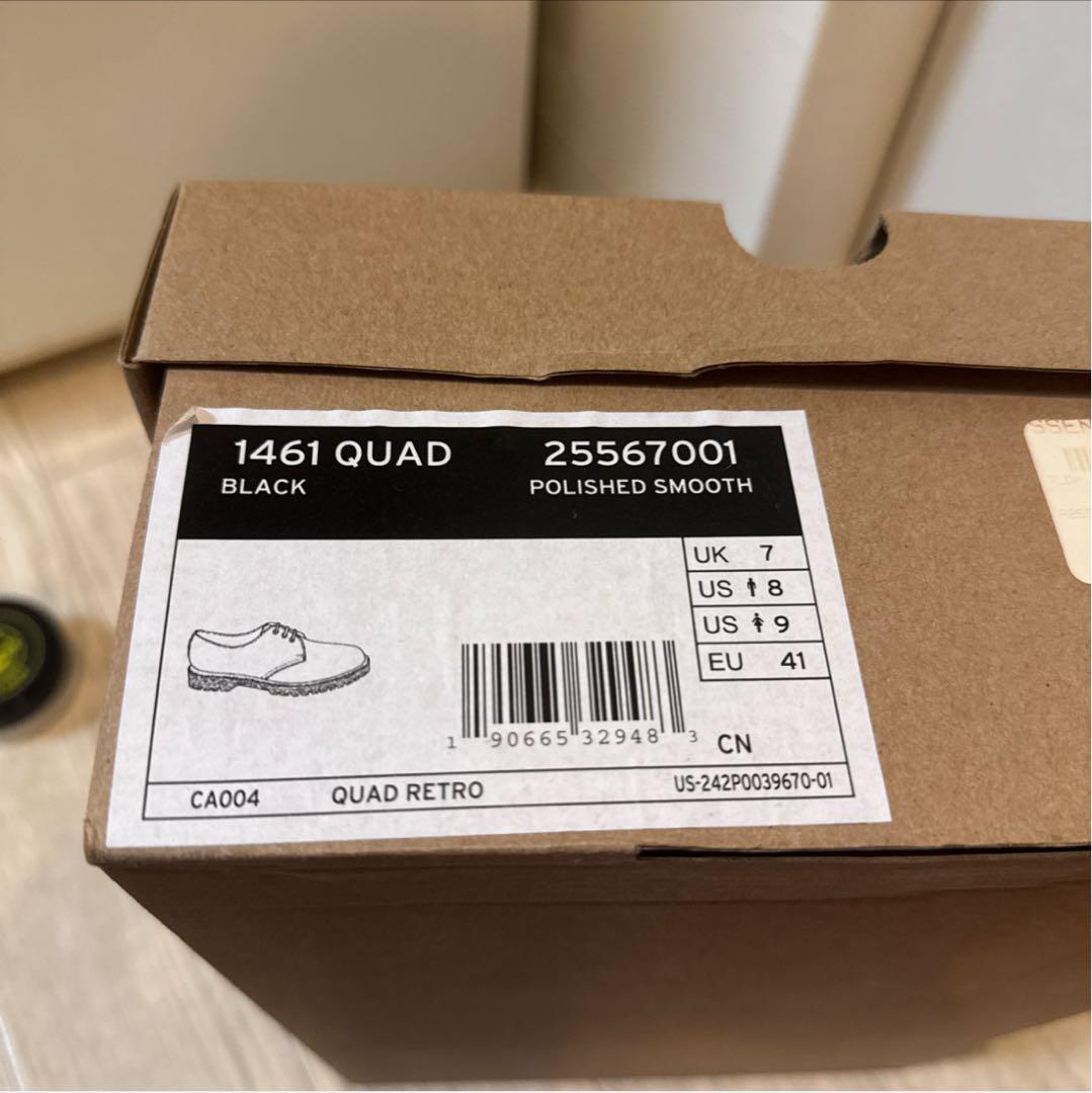 QUAD ブラックレザー厚底シューズ