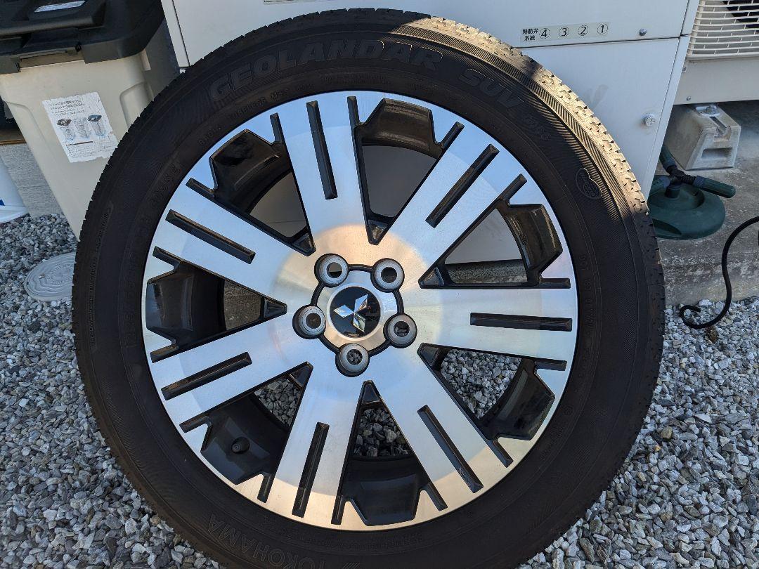 三菱デリD５純正ホイールYOKOHAMAジオランダー225/55/R18　1本