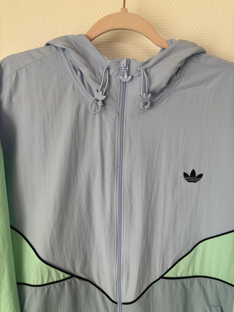 adidas フード付きナイロンジャケット L