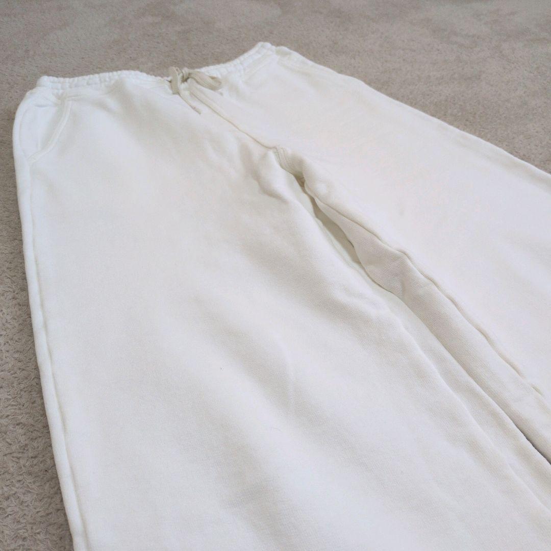 スウェットワイドストレートパンツ ホワイトM