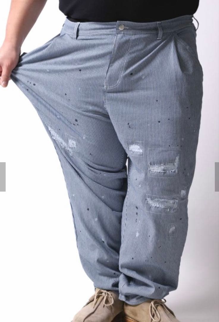 全国一律送料無料で お届け. 573 大きいサイズ QZILLAbyMr.Bliss ワイドテーパード2XL 3L 和風の