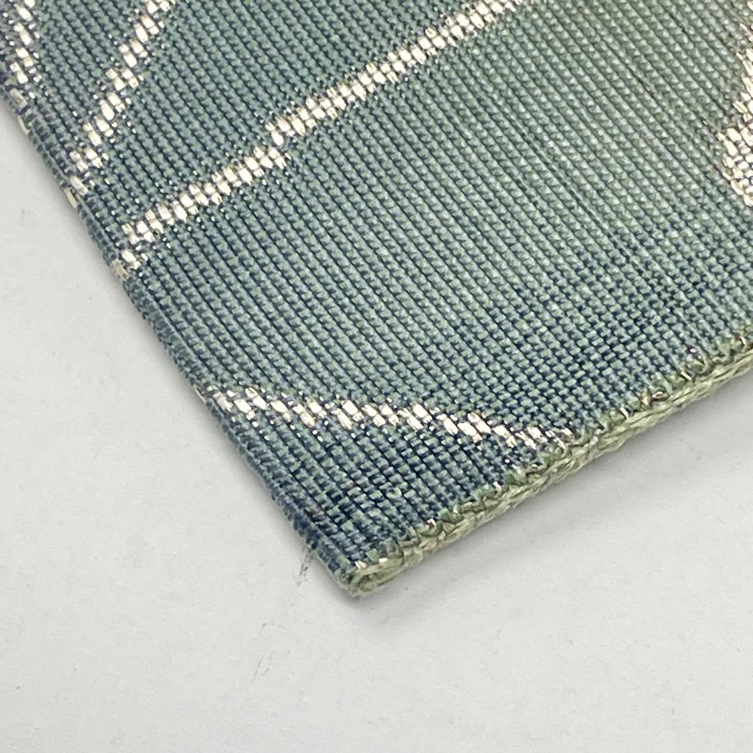 ［ 博多織 ］名古屋帯　正絹　緑系統　本場筑前博多織　本筑　植物　葉柄