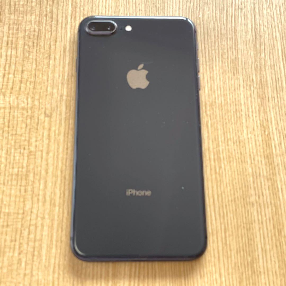 iPhone8 Plus 64GB スペースグレイ 箱•保護フィルム•ケース付