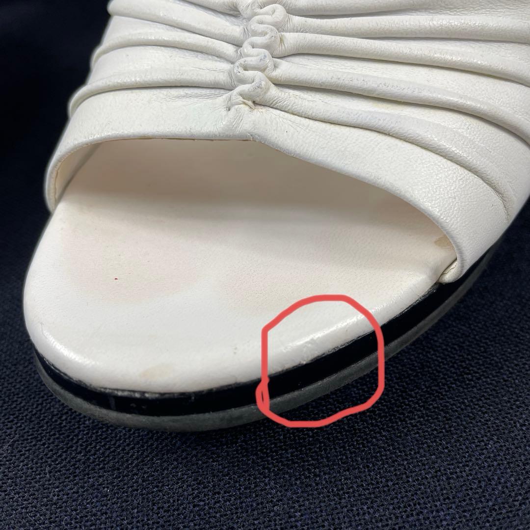 ココマークレザーミュール ホワイト