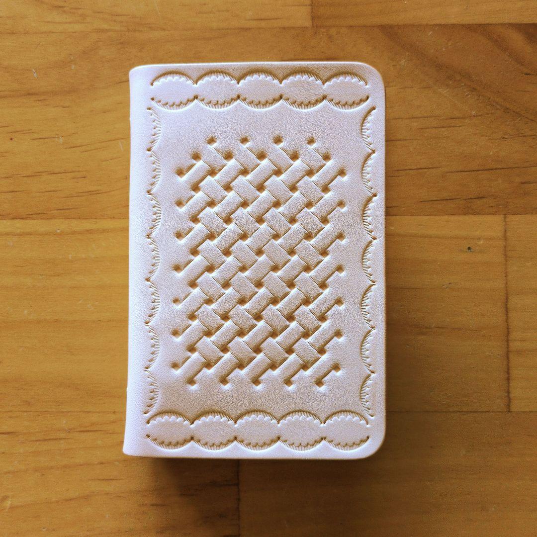 アップルパイ生焼け×M５ヌメ革システム手帳カバー(マイクロ５/ミニ５穴)