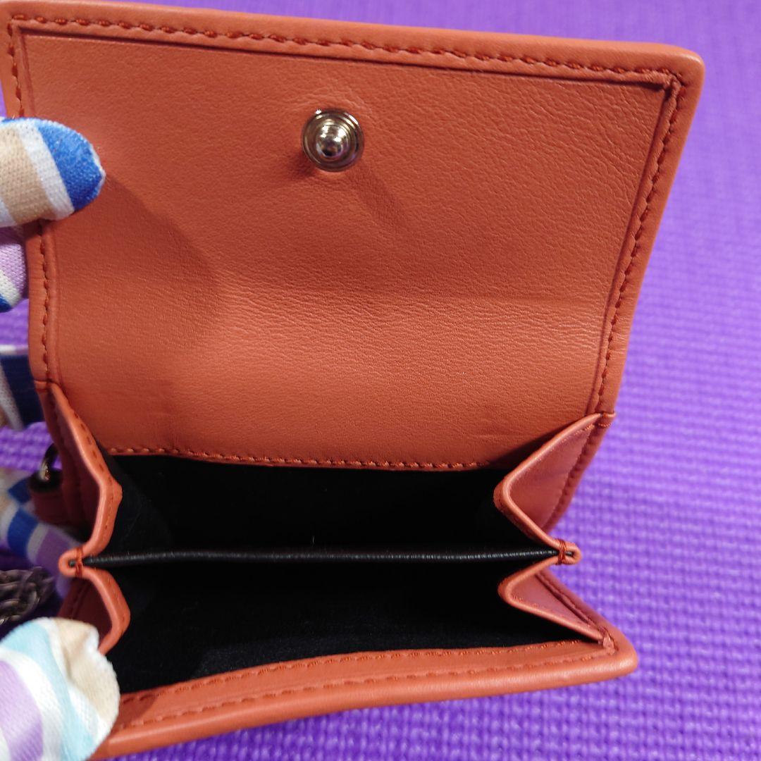 GUCCI 三つ折り財布 ブラック/オレンジ