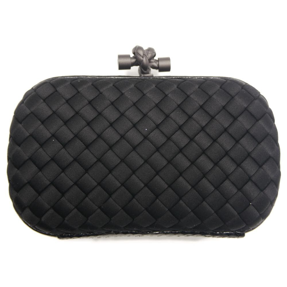 ボッテガヴェネタ イントレチャート サテン レザー クラッチバッグ Y04790Bottega Veneta