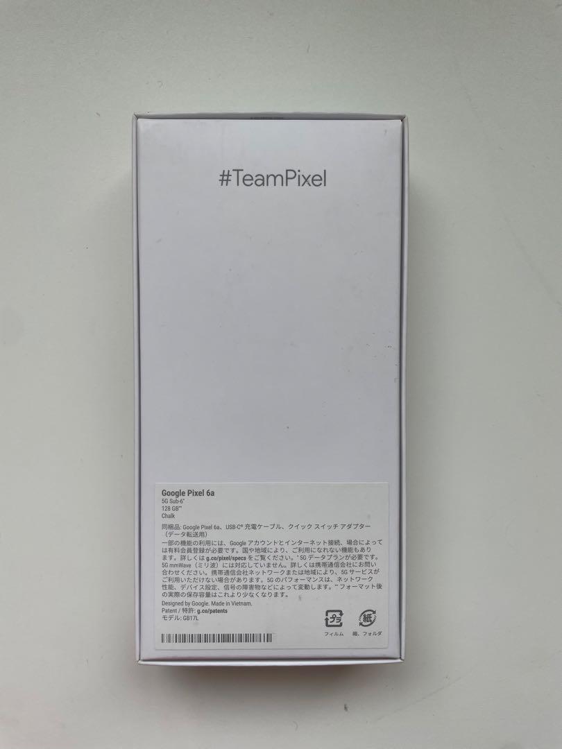 【本体】Google pixel6a 新品•未使用　箱付き　チョーク