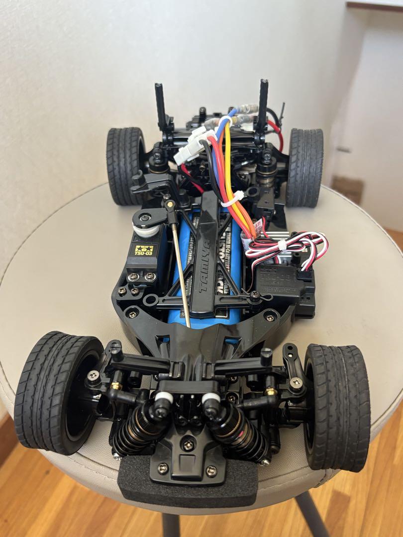 タミヤ　m-06シャーシ　メカ、プロポ、バッテリー付き、ボディなし