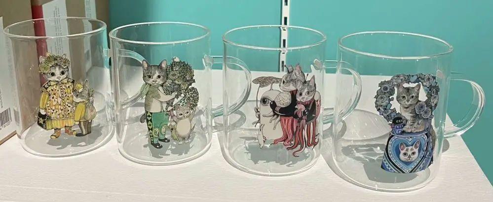 ヒグチユウコ 韓国限定 ecret forest コップ 4点セット 韓国限定グラスコップ 4種セット ヒグチユウコ secret forest