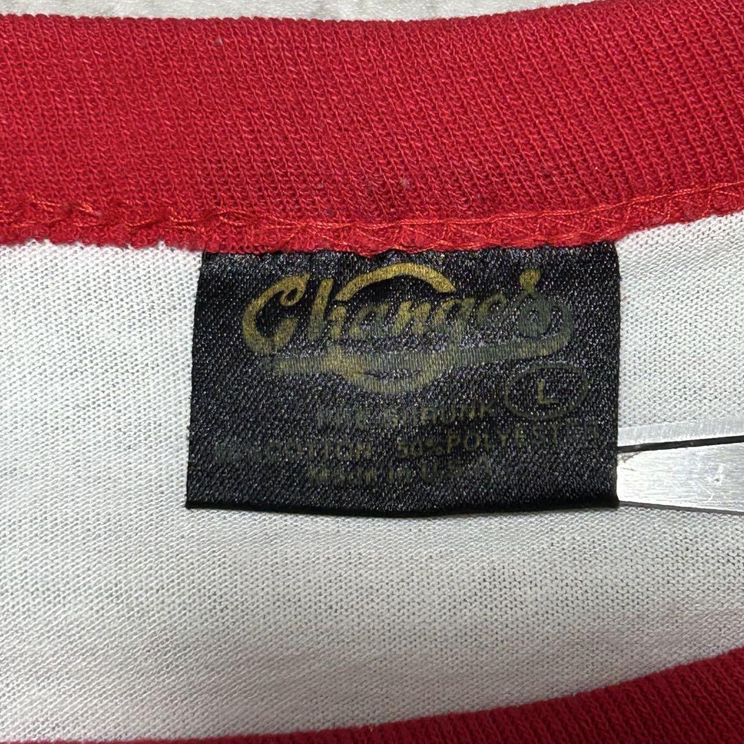 90s usa製 両面 エルモ セサミストリート リンガー Tシャツ L