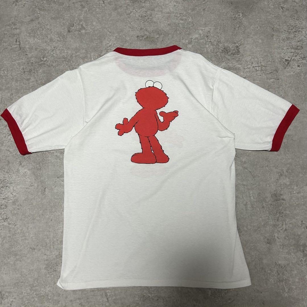 【オンラインショップ】 usa製 90s 両面 L Tシャツ リンガー セサミストリート エルモ トップス