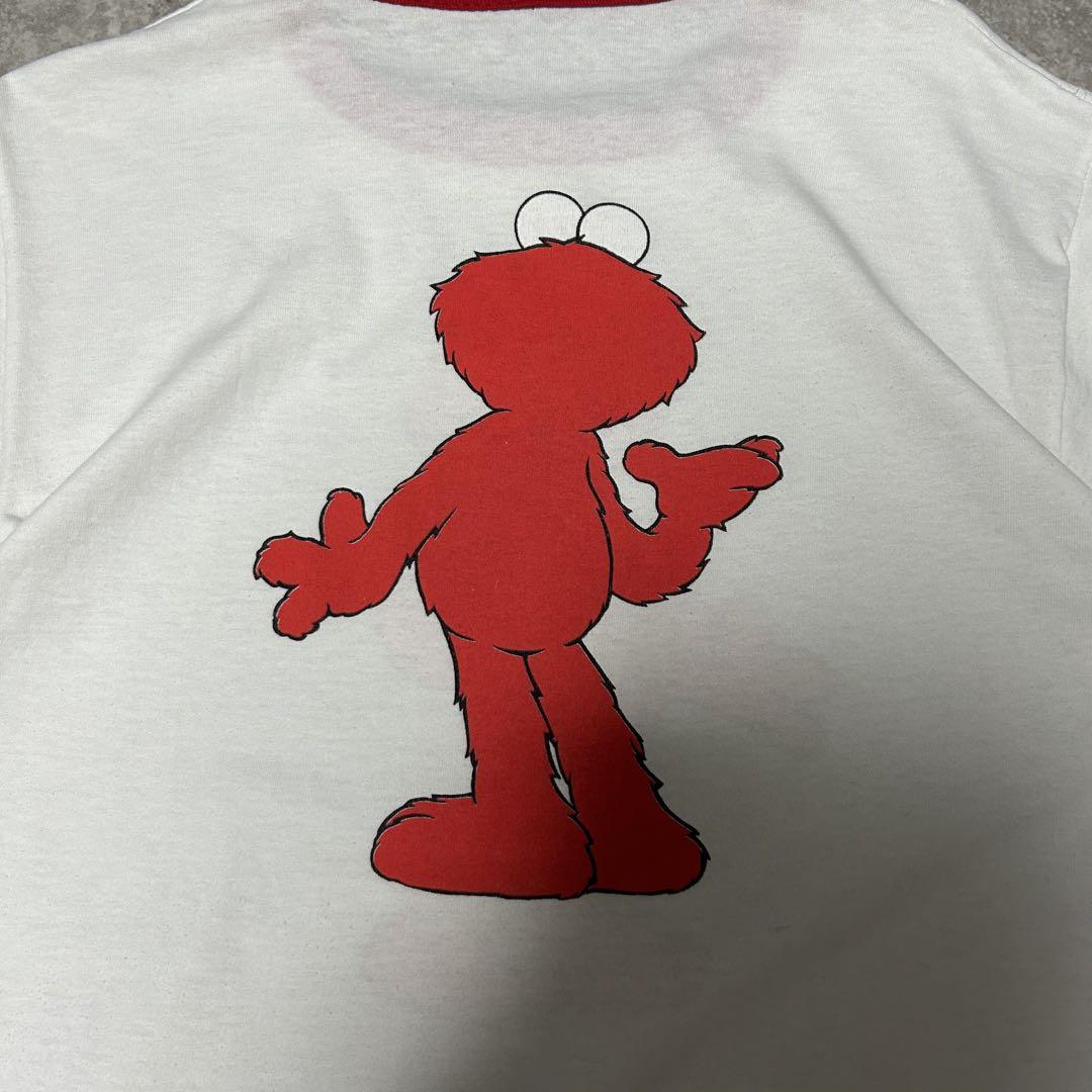 90s usa製 両面 エルモ セサミストリート リンガー Tシャツ L 90s usa製 両面 エルモ セサミストリート リンガー Tシャツ L