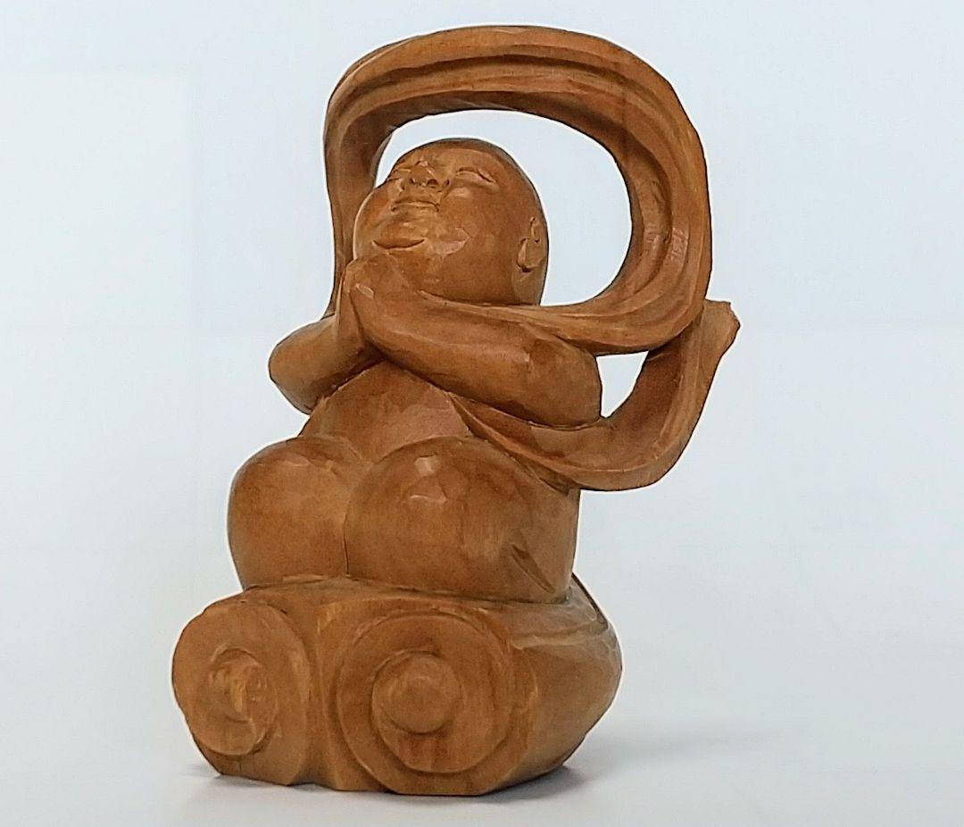 童子坐像 飛天 #567 ◆白檀 木彫 仏像 童子坐像 飛天 #567 ◇白檀 木彫 仏像