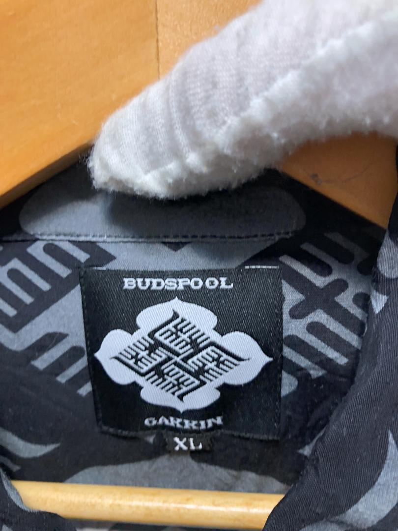 215090 BUDSPOOL GAKKIN 長袖 レーヨン シャツ GAKKIN x BUDSPOOL 花罰家紋 L/S HAWAIlAN SHIRT – GXX