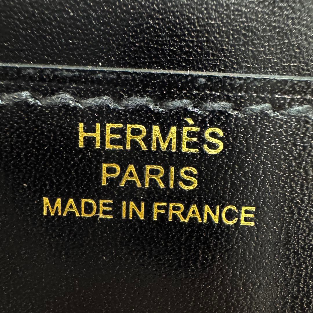 未使用 エルメス コンスタンスロング トゥーゴー ボックスカーフ ノワール
