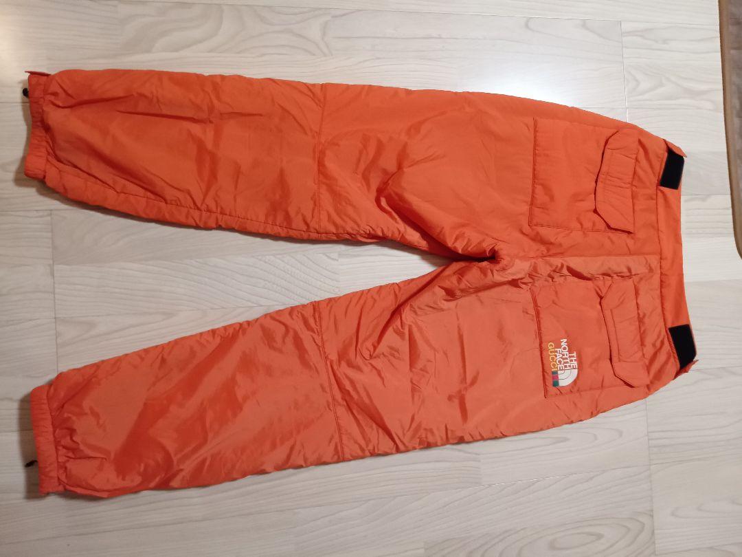 激安THE NORTH FACE x GUCCI ナイロンオレンジ カーゴパンツ
