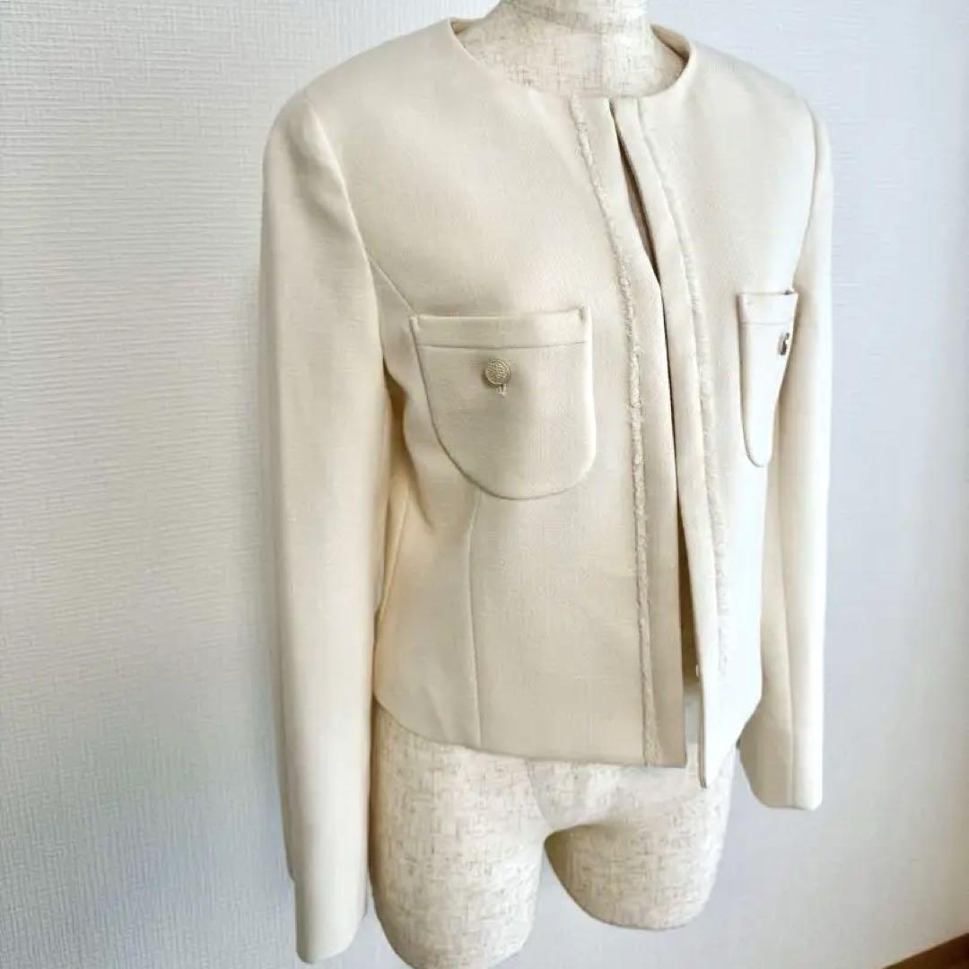 【まー夢様】【美品】ANAYIオフホワイトジャケット