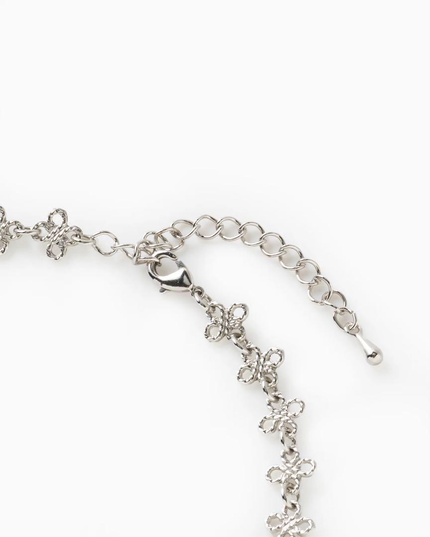 crystal ribbon chain necklace – tanakadaisuke