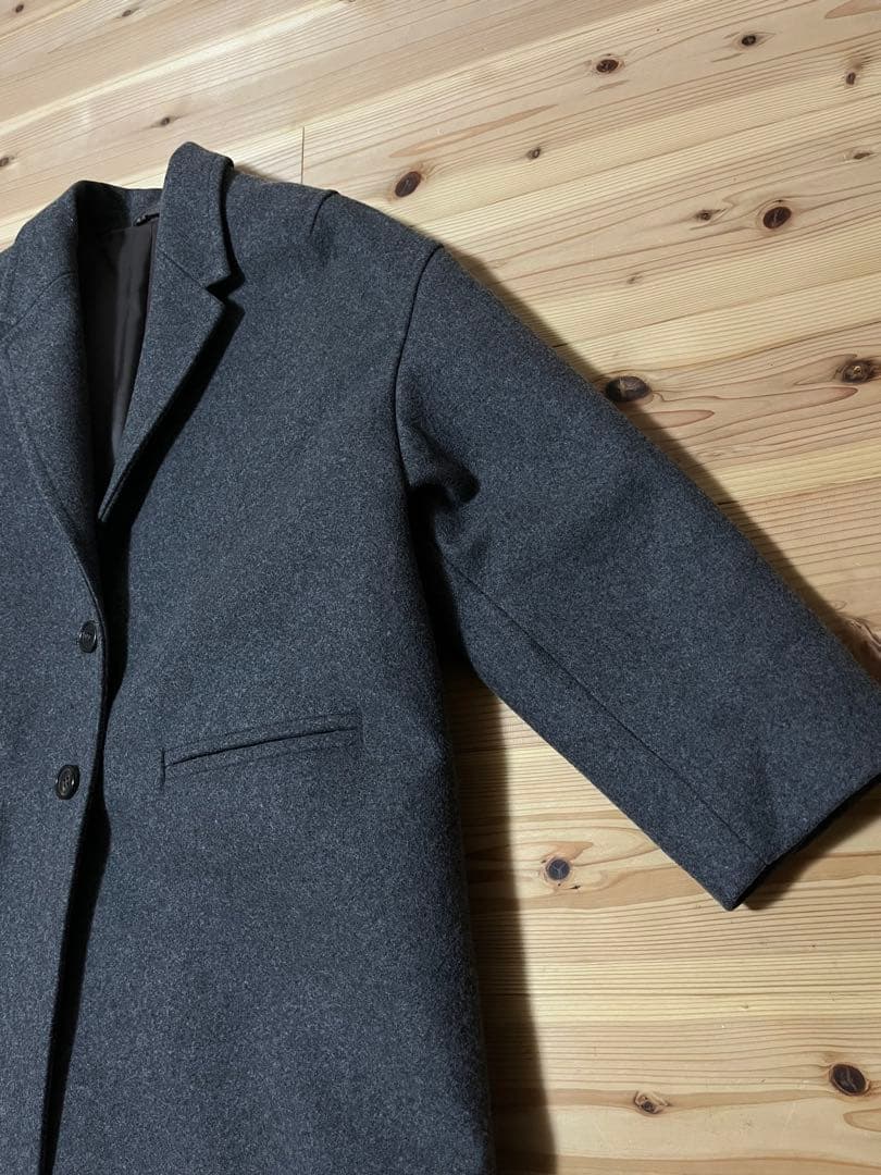 ブルネロクチネリ チェスターコート グレー サイズ48超美品 中綿ウール