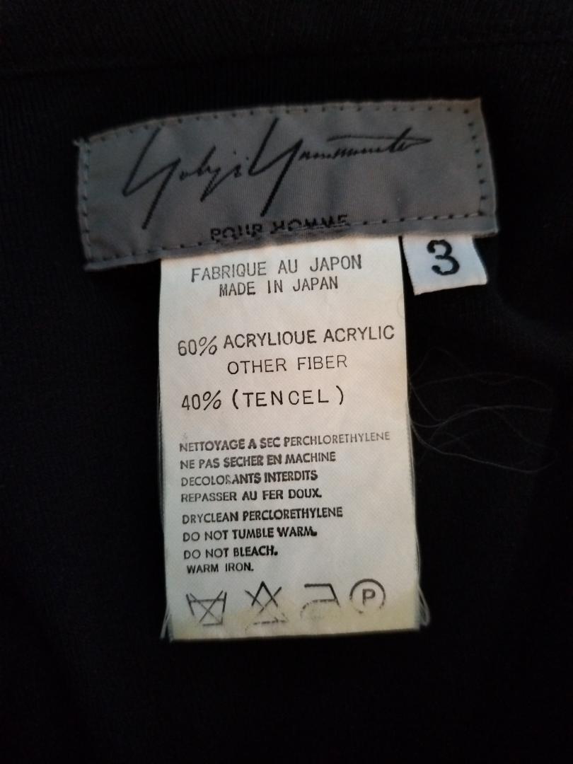 yohji yamamoto POUR HOMME ブラックパーカー サイズ3