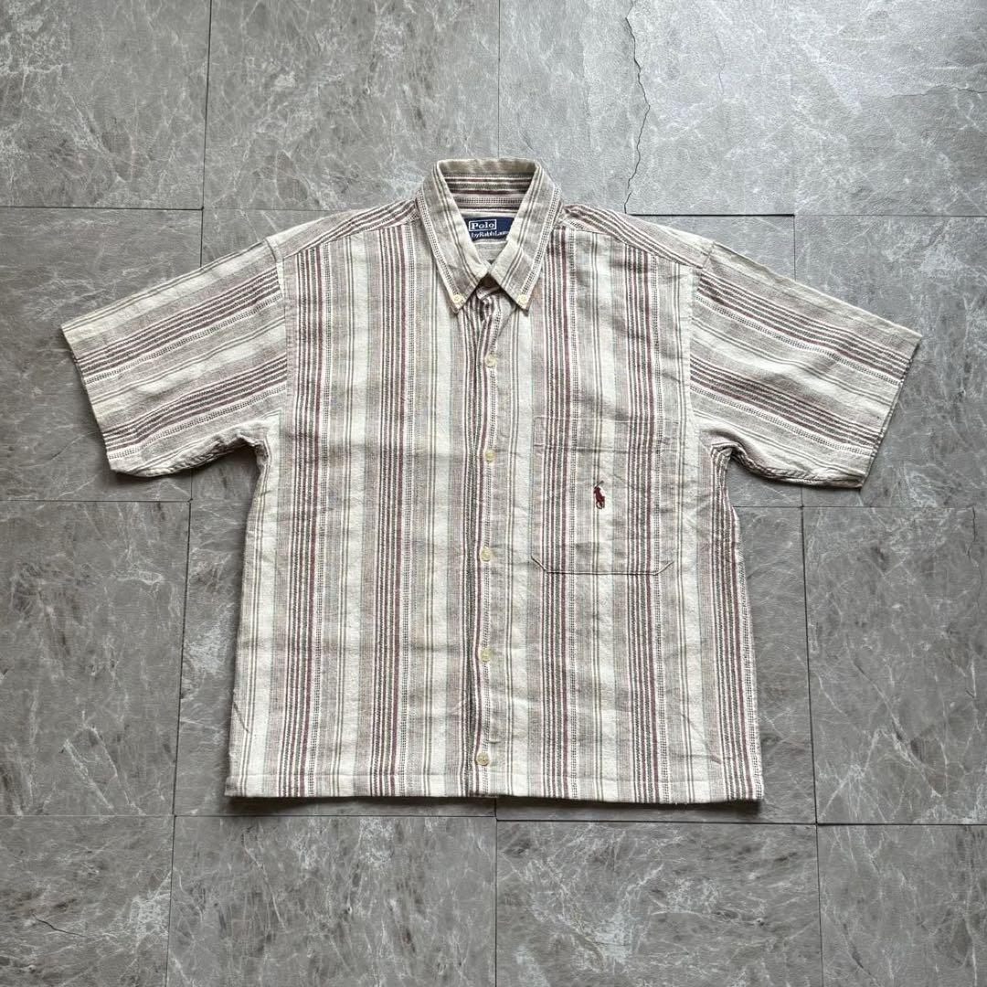 Ralph Lauren 短丈チェックシャツ　ボックスシルエット　シティーボーイ Ralph Lauren 短丈チェックシャツ ボックスシルエット シティー